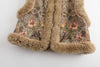 INTO THE EAST 25 Autumn/Winter Sheepskin and Tussah Silk Printed Vest ITE-E1DGAW012GR21VE-LV Green